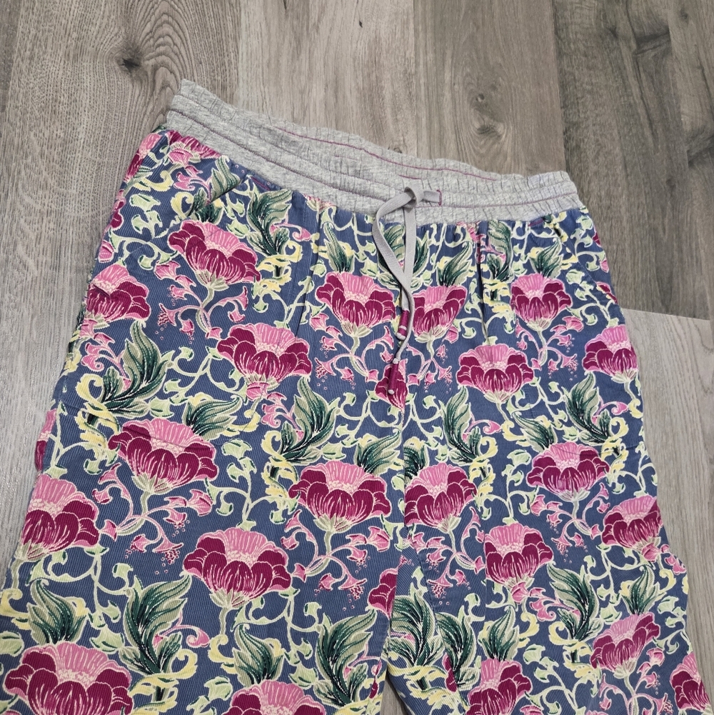 Anthropologie Eloise Floral Wide-Leg Lounge Pants Cotton Modal Boho Relaxed Fit - Picture 3 of 13